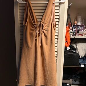 Tan Sleeveless Dress